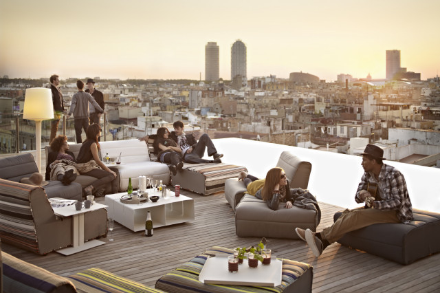 Rooftop action for Gloster in Barcelona Oct 2011